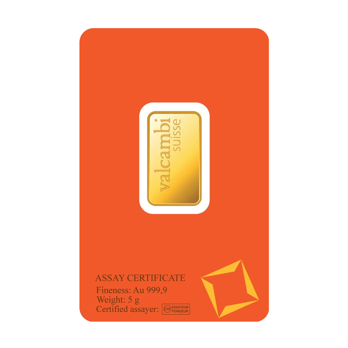 5g Valcambi Investment Gold Bar (999.9) 3